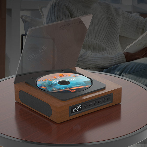 Retro CD-speler met Bluetooth Type-C poort - Superieure connectiviteit en geluidskwaliteit